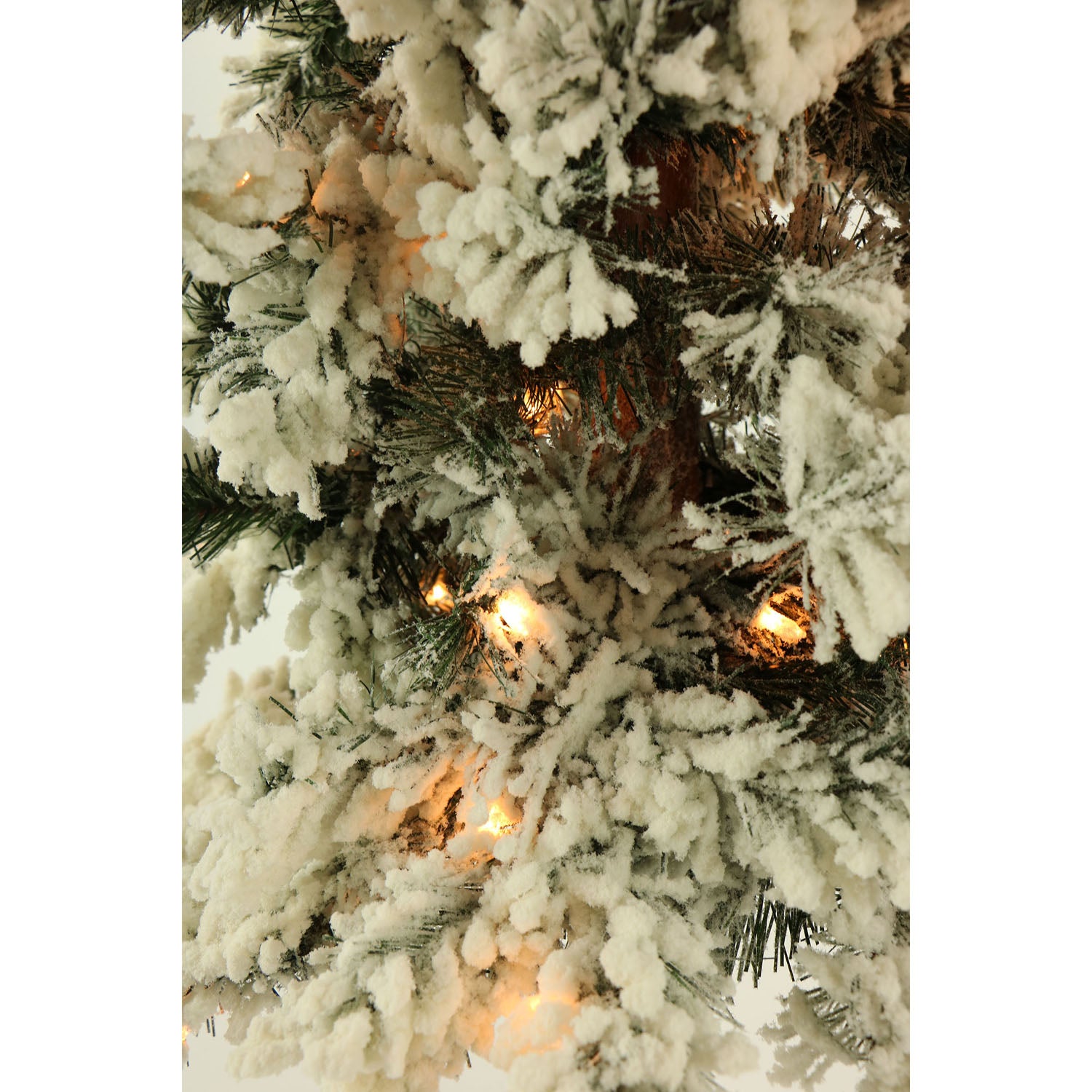 Fraser Hill Farm -  2-Ft. Snowy Alpine Tree with Clear Lights