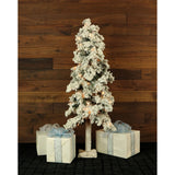 Fraser Hill Farm -  3-Ft. Snowy Alpine Tree with Clear Lights