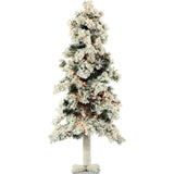 Fraser Hill Farm -  3-Ft. Snowy Alpine Tree with Clear Lights