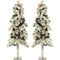 Fraser Hill Farm -  Set of Two 4-Ft. Snowy Alpine Trees with Clear Lights