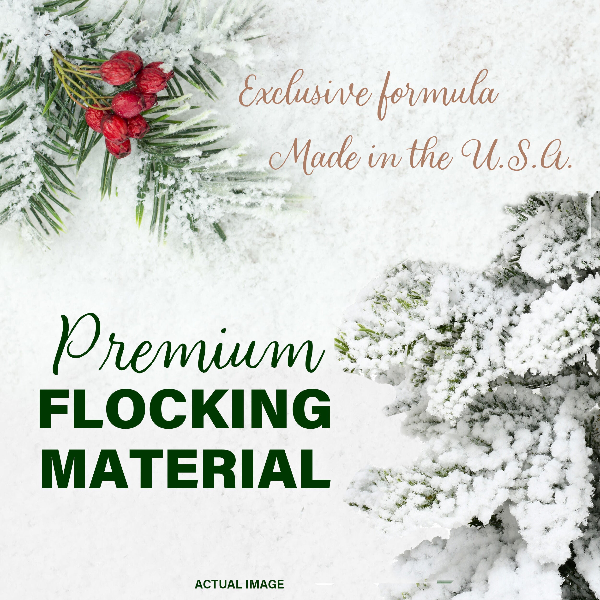 Fraser Hill Farm -  2-Ft. Snowy Downswept Tree with Clear Lights