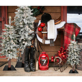 Fraser Hill Farm -  3-Ft. Snowy Downswept Tree with Clear Lights