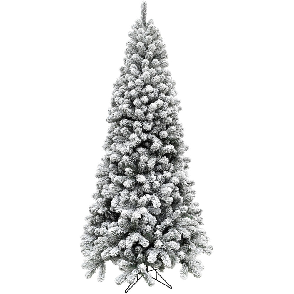 Fraser Hill Farm -  6.5-Ft. Flocked Silverton Fir Christmas Tree