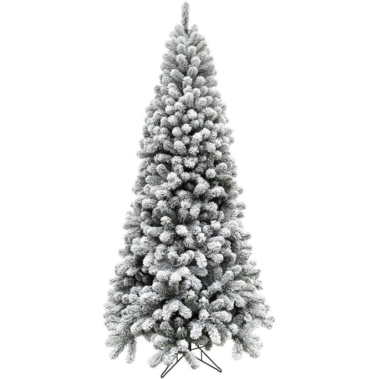 Fraser Hill Farm -  6.5-Ft. Flocked Silverton Fir Christmas Tree