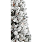 Fraser Hill Farm -  6.5-Ft. Flocked Silverton Fir Christmas Tree with Smart String Lighting