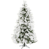 Fraser Hill Farm -  4-Ft.Snowy Pine Flocked Slim Christmas Tree, No Lights