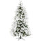 Fraser Hill Farm -  5-Ft.Snowy Pine Flocked Slim Christmas Tree, No Lights