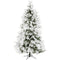 Fraser Hill Farm -  6.5-Ft. Flocked Snowy Pine Christmas Tree
