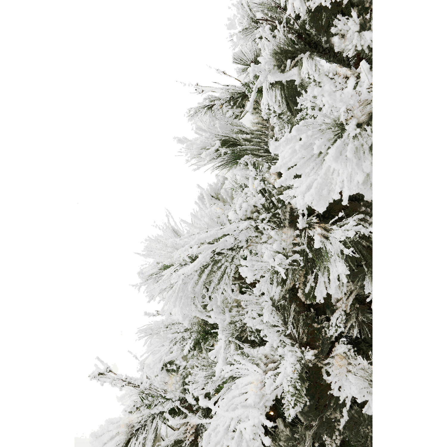 Fraser Hill Farm -  7.5-Ft. Flocked Snowy Pine Christmas Tree