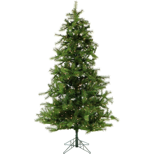 Fraser Hill Farm -  7-Ft. Southern Peace Pine Christmas Tree with Warm White LED Lighting