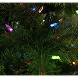 Fraser Hill Farm -  7-Ft. Southern Peace Pine Christmas Tree with Multi-Color LED String Lighting