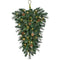 Fraser Hill Farm - 36-in. Artificial Pine Teardrop Door Hanging with Pinecones and Warm White LED Lights