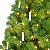 Fraser Hill Farm -  6.5-Ft. Vintage Christmas Tree with Classic Candles and Warm White LED Lights