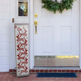 Fraser Hill Farm -  45-In. ON DASHER Santa's Reindeer Porch Leaner Sign with Battery-Operated LED Lights, Festive Christmas Decoration