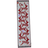 Fraser Hill Farm -  45-In. ON DASHER Santa's Reindeer Porch Leaner Sign with Battery-Operated LED Lights, Festive Christmas Decoration