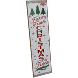 Fraser Hill Farm -  45-In. FARM FRESH CHRISTMAS TREES Porch Leaner Sign with Battery-Operated LED Lights, Festive Christmas Decoration