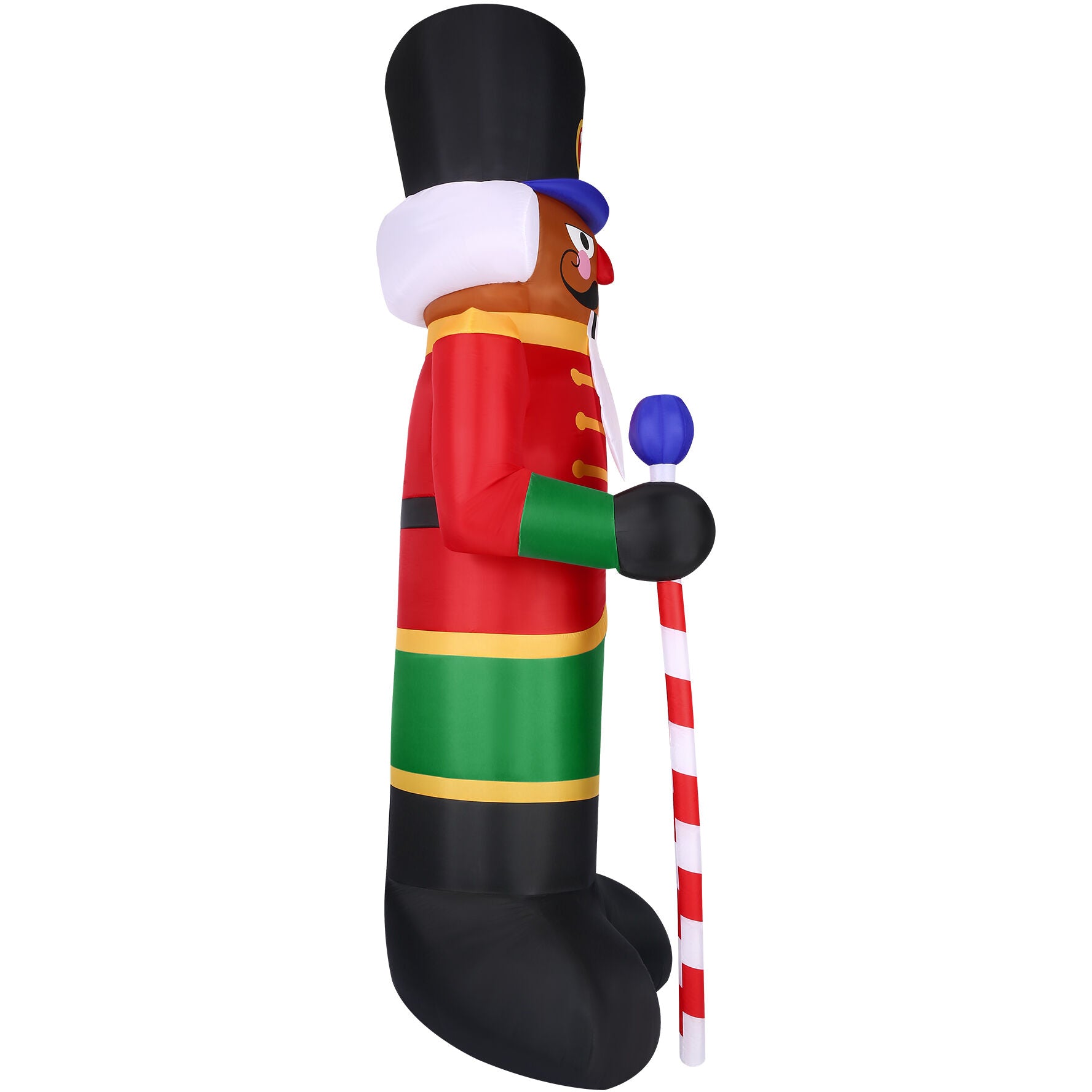 Fraser Hill Farm - 10-Ft. Tall Prelit African American Nutcracker Inflatable