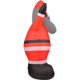 Fraser Hill Farm -  12-Ft. Tall African American Santa Claus, Outdoor Blow-Up Christmas Inflatable with Lights and Storage Bag