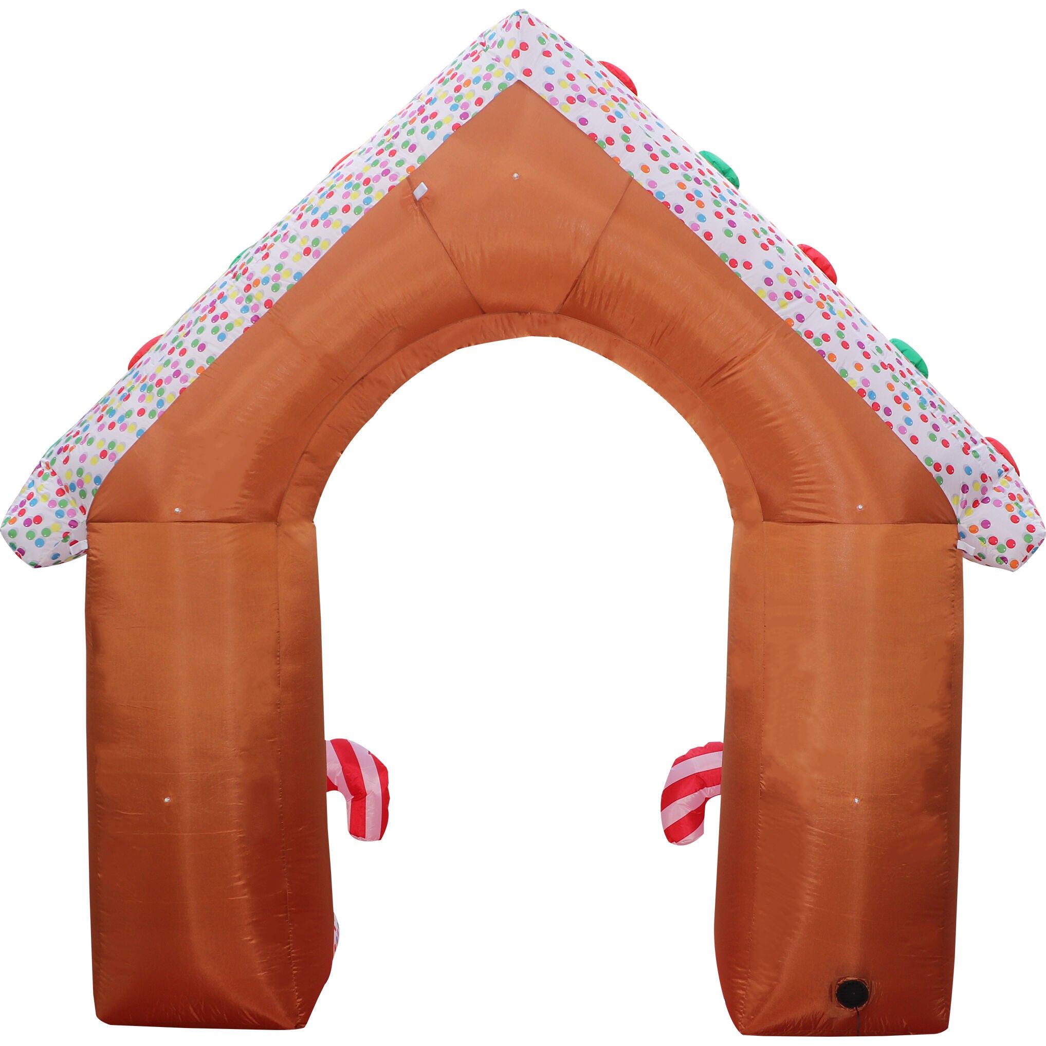 Fraser Hill Farm - 8-Ft. Tall Prelit Gingerbread Arch Inflatable