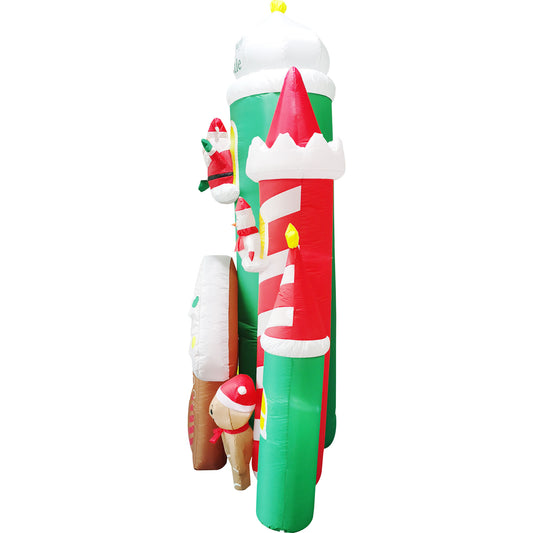 Fraser Hill Farm - 10-Ft. Tall Prelit Candy Castle Inflatable