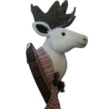 Fraser Hill Farm -  24-In. Wall Hanging - Mounted Moose/Elk, Festive Indoor Christmas Decoration