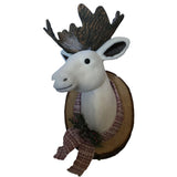 Fraser Hill Farm -  24-In. Wall Hanging - Mounted Moose/Elk, Festive Indoor Christmas Decoration