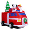 Fraser Hill Farm -  7-Ft. Pre-Lit Inflatable Santa in Fire Truck