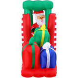 Fraser Hill Farm -  6-Ft. Pre-Lit Inflatable Santa in Fork Lift
