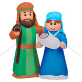 Fraser Hill Farm -  6-Ft. Pre-Lit Holy Family - Baby Jesus, Mary, and Joseph, Outdoor Blow-Up Christmas Inflatable with Lights and Storage Bag
