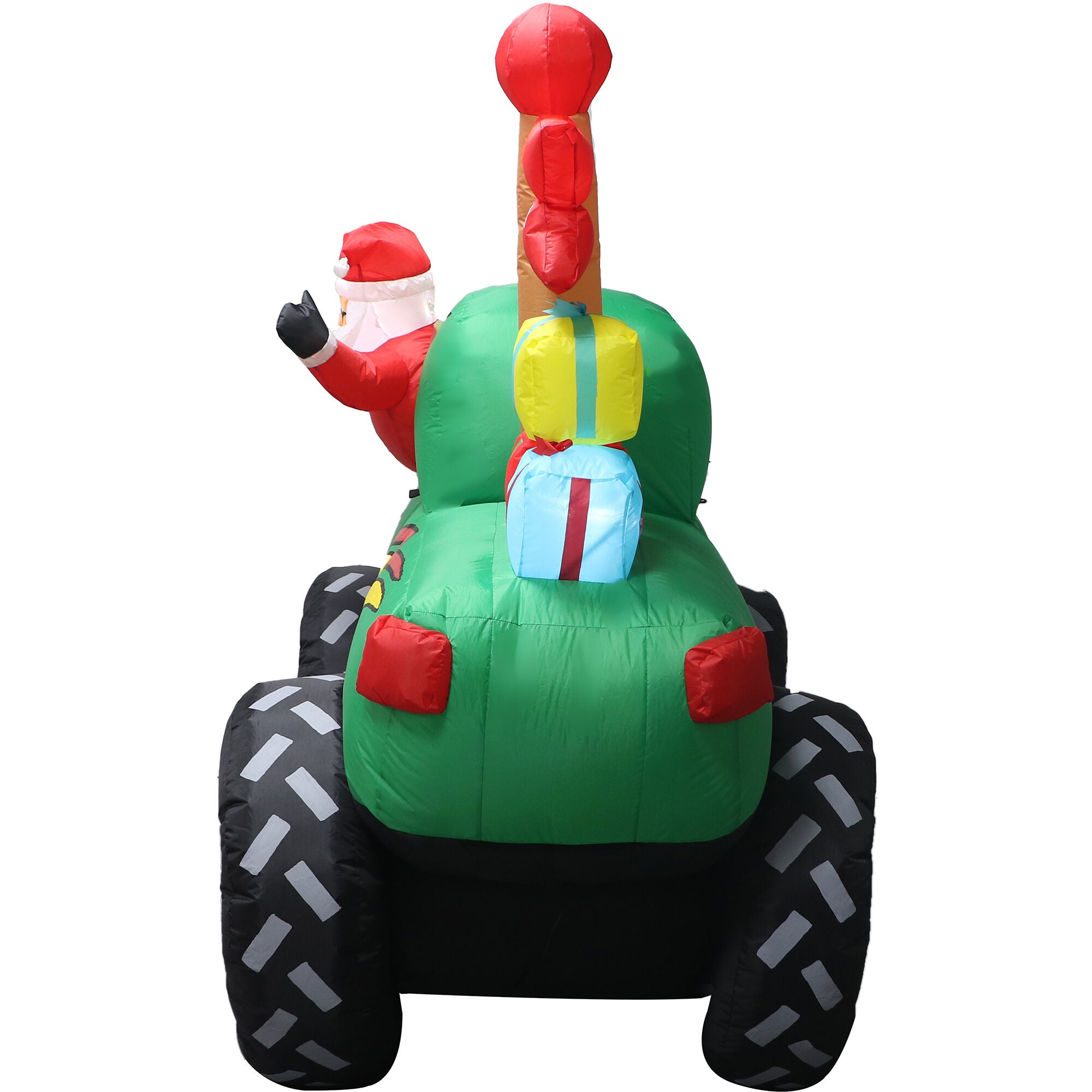 Fraser Hill Farm - 6-Ft. Tall Prelit Santa in Monster Truck Inflatable