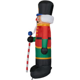 Fraser Hill Farm -  10-Ft. Tall Traditional Nutcracker, Outdoor Blow-Up Christmas Inflatable with Lights and Storage Bag