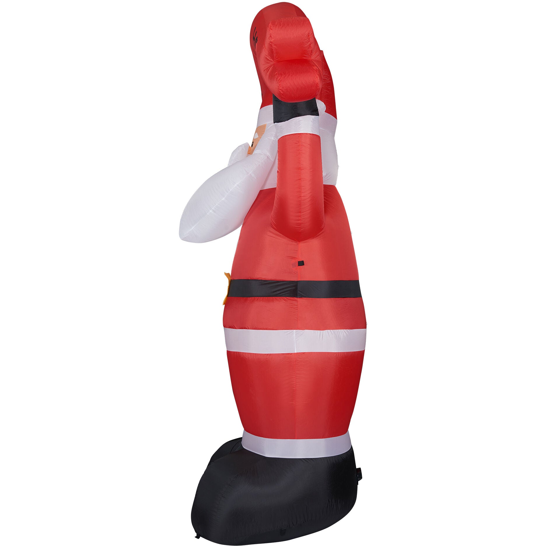 Fraser Hill Farm -  10-Ft. Tall Santa Holding HO HO HO Sign, Outdoor Blow-Up Christmas Inflatable with Lights and Storage Bag
