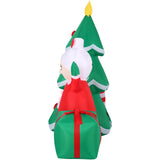 Fraser Hill Farm - 7.5-Ft. Wide Prelit Santa and Mrs. Claus by Christmas Tree Inflatable