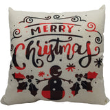 Fraser Hill Farm -  15.5-In. Merry Christmas Accent Pillow, Indoor Holiday Decoration, Buffalo Plaid Snowman