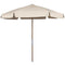 Fiberbuilt Table Umbrellas Beige 7.5' Hex Beach Umbrella 6 Rib Push Up Natural Oak with Vinyl Coated Weave Canopy