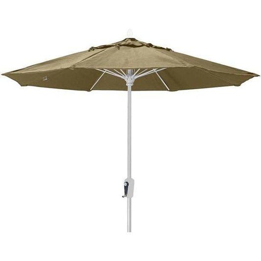 Fiberbuilt Table Umbrellas Beige 7.5' Oct Market 8 Rib Champagne Bronze Crank with Antique  Marine Grade Canopy