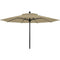 Fiberbuilt Table Umbrellas Beige 7.5' Oct Market 8 Rib Push up Black with Antique  Marine Grade Canopy