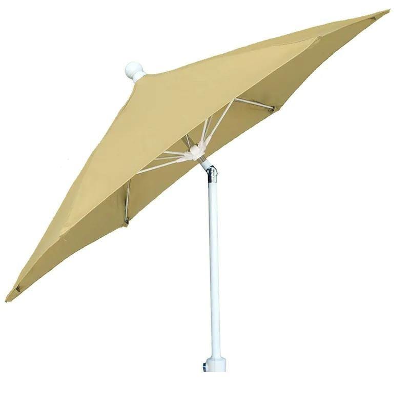 Fiberbuilt Table Umbrellas Beige FiberBuilt 7.5 Ft. Aluminum Market Patio Umbrella W/ Crank Lift & Tilt