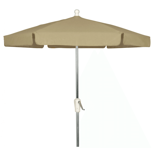 Fiberbuilt Table Umbrellas Beige Fiberbuilt 7.5' Garden Umbrella w/ Crank Lift and Tilt