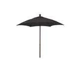 Fiberbuilt Table Umbrellas Black 7.5' Hex Terrace Umbrella 6 Rib Push Up Champagne Bronze  Solution Dyed Acrylic Canopy