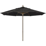 Fiberbuilt Table Umbrellas Black 7.5' Oct Market 8 Rib Push up Champagne Bronze with Antique Marine Grade Canopy