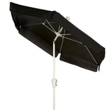 Fiberbuilt Table Umbrellas Black FiberBuilt 7.5 Ft. Aluminum Market Patio Umbrella W/ Crank Lift & Tilt