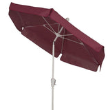 Fiberbuilt Table Umbrellas Burgundy FiberBuilt 7.5 Ft. Aluminum Market Patio Umbrella W/ Crank Lift & Tilt