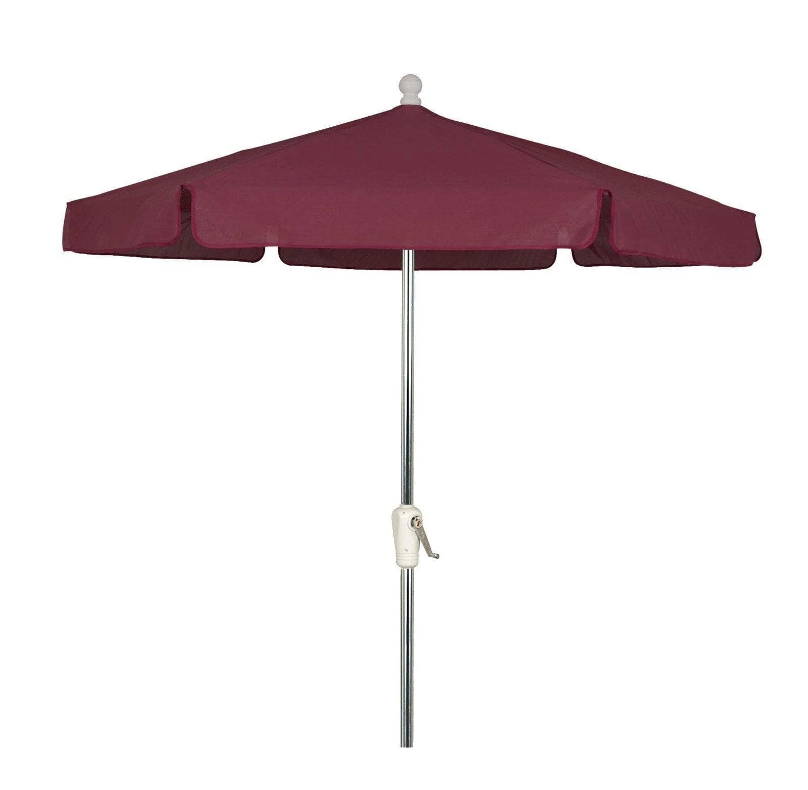 Fiberbuilt Table Umbrellas Burgundy Fiberbuilt 7.5' Garden Umbrella w/ Crank Lift