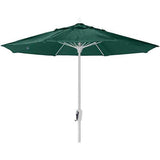 Fiberbuilt Table Umbrellas Forest Green 7.5' Oct Market 8 Rib Champagne Bronze Crank with Antique  Marine Grade Canopy