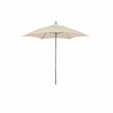 Fiberbuilt Table Umbrellas Natural 7.5' Hex Terrace Umbrella 6 Rib Push Up Bright Aluminum  Solution Dyed Acrylic Canopy