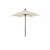 Fiberbuilt Table Umbrellas Natural 7.5' Hex Terrace Umbrella 6 Rib Push Up Champagne Bronze  Solution Dyed Acrylic Canopy