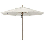 Fiberbuilt Table Umbrellas Natural 7.5' Oct Market 8 Rib Pulley Pin Champagne Bronze with Antique  Marine Grade Canopy
