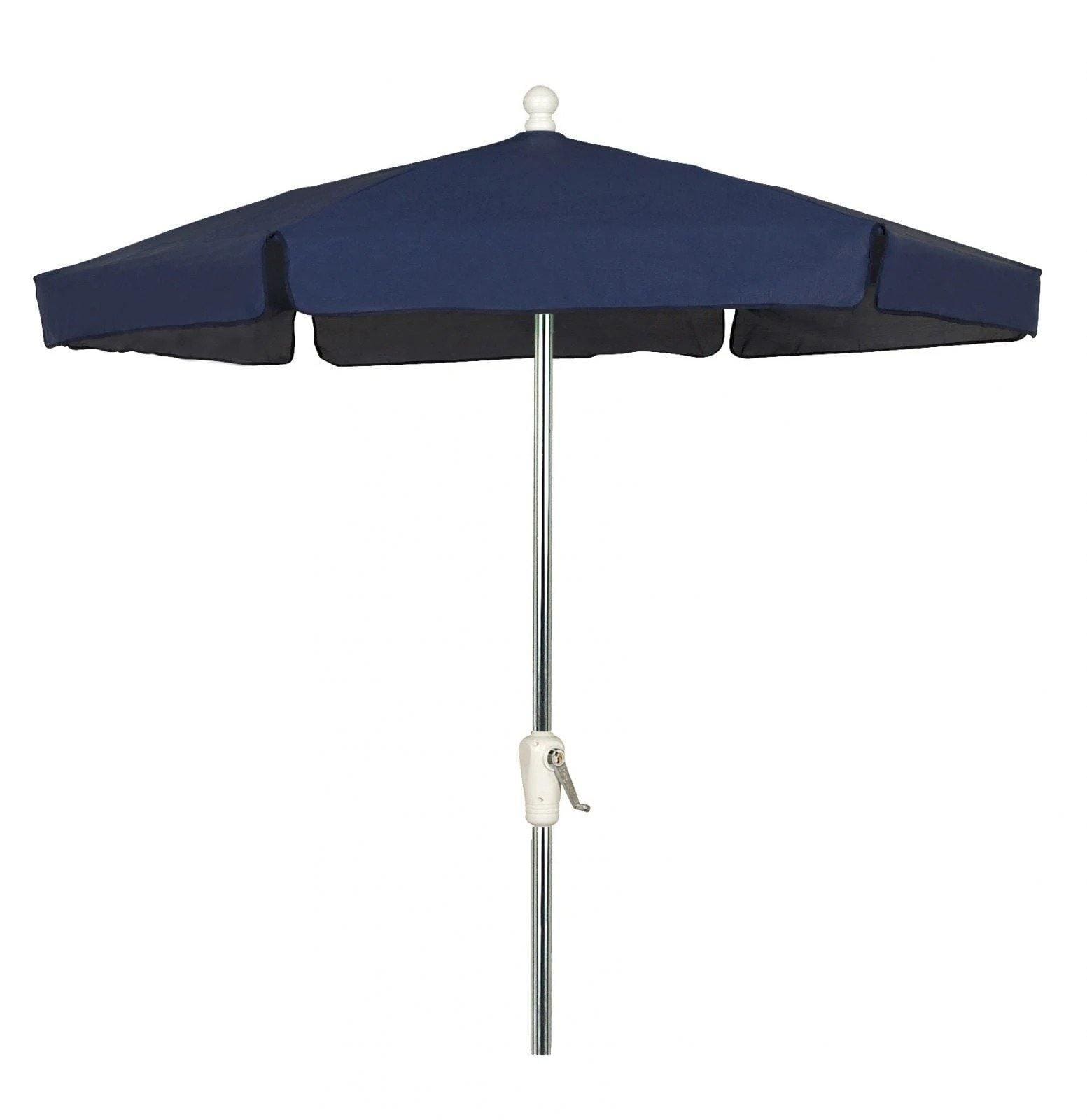 Fiberbuilt Table Umbrellas Navy Blue Fiberbuilt 7.5' Garden Umbrella w/ Push-Up Lift