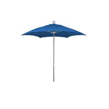 Fiberbuilt Table Umbrellas Pacific Blue 7.5' Hex Terrace Umbrella 6 Rib Push Up Bright Aluminum  Solution Dyed Acrylic Canopy